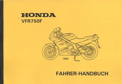 Bedienungsanleitung Honda VFR 750 F, Modell RC 36 mit 98 PS, Motorrad