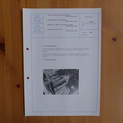 DDR Datenblatt Kurzbeschreibung Hydroerdbohrgerät mit Rohrpressanlage