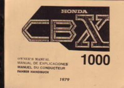 Handbuch Honda CBX 1000 Motorrad Zweirad Oldtimer Klassiker