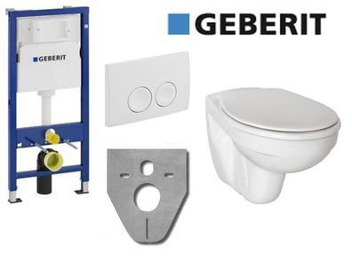Geberit Duofix Basic Spülkasten Wand Tiefspül WC Delta 21 Drückerplatte WC Sitz