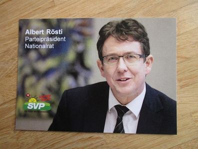 Schweiz Präsident SVP Albert Rösti - handsigniertes Autogramm!!!