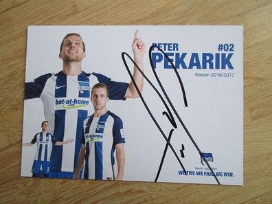 Hertha BSC Berlin Saison 16/17 Peter Pekarik - handsigniertes Autogramm!!!