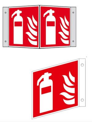 Feuerlöscher Fahnenschild Winkelschild Nasenschild nachleuchtend ASR 1.3 ISO7010