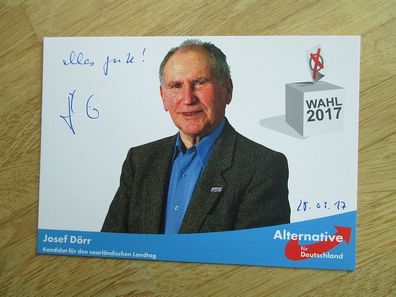 Saarland AfD Politiker Josef Dörr - handsigniertes Autogramm!!!