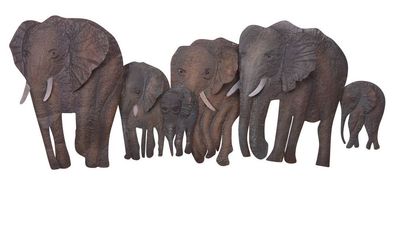 Wanddekoration Elefantenfamilie"