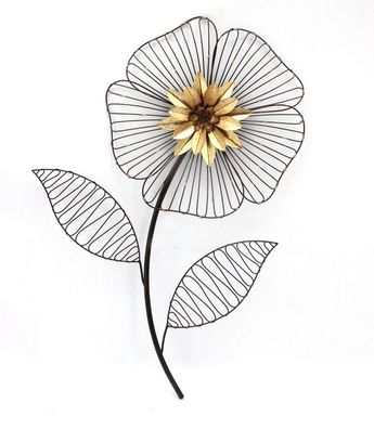 moebel direkt online Wanddekoration Blume" schwarz"