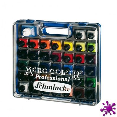 Schmincke AERO COLOR® Kunststoff-Koffer 37 x 28ml + AERO CLEAN RAPID