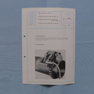 DDR Datenblatt Kurzbeschreibung Umlaufende Rohrfräsmaschine RDB - 18a, RDG - 18a