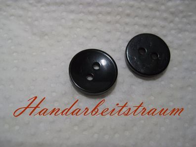 1 Kunststoffknopf Knöpfe schwarz 12x2mm 2 Loch a 2 mm Nr 2094