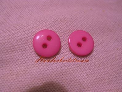 1 Kunststoffknopf Knöpfe pink 9x2mm 2 Loch a 1 mm Nr 1229