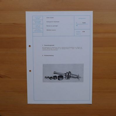 DDR Datenblatt Anbohrgerät für Gasleitungen