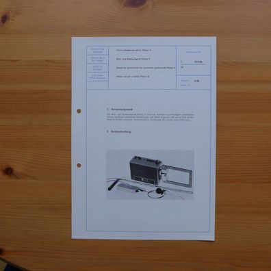 DDR Datenblatt Rohr - und Kabelsuchgerät Poltras II