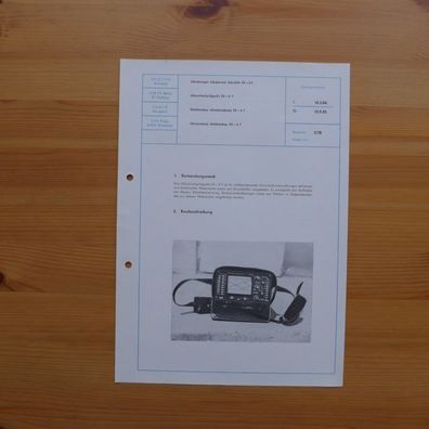DDR Datenblatt Ultraschallprüfgerät DI - 4 T