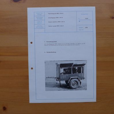 DDR Datenblatt Schweißaggregat EWD/1-300-05