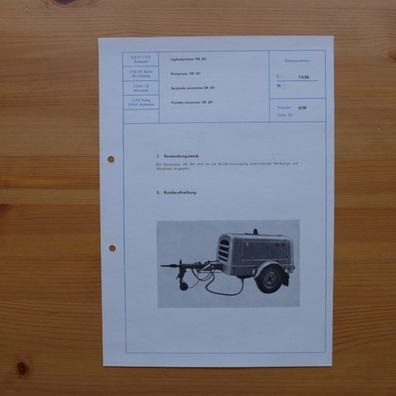 DDR Datenblatt Kompressor DK 201