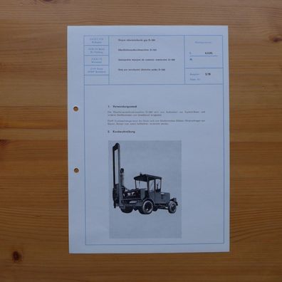 DDR Datenblatt Oberflächenaufbruchmaschine D - 500