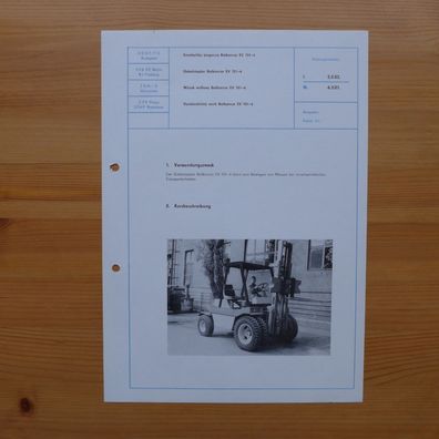 DDR Datenblatt Gabelstapler Balkancar EV 701-6