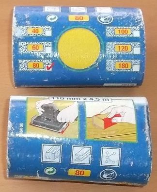 Schleifpapier 80 von mako, 9 m x 110 mm. NEU und in der Originalverpackung. 2-er Set