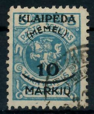 MEMEL 1923 Nr 124 gestempelt gepr. X7B245E