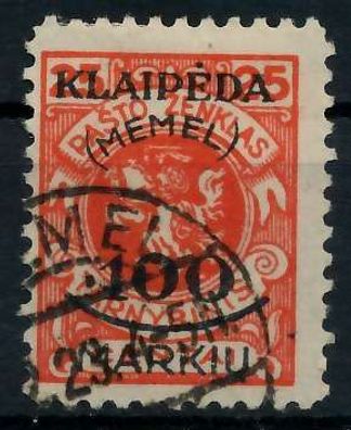 MEMEL 1923 Nr 127 gestempelt gepr. X7B246A