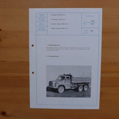 DDR Datenblatt LKW Tatra 148 S3 , CSSR Tschechien