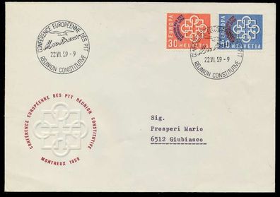 Schweiz 1959 Nr 681-682 BRIEF FDC X7B2506