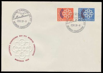 Schweiz 1959 Nr 681-682 BRIEF FDC S6B76A6