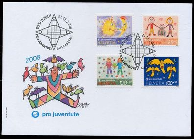 Schweiz PRO Juventute Nr 2082-2085 BRIEF FDC X7B2576