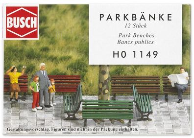 Busch 1149, Parkbänke, H0 Modellwelten Bausatz 1:87