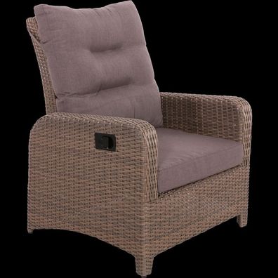 Lounge Garten Stuhl Sessel Soho Choc verstellbare Rückenlehne braun 100 cm