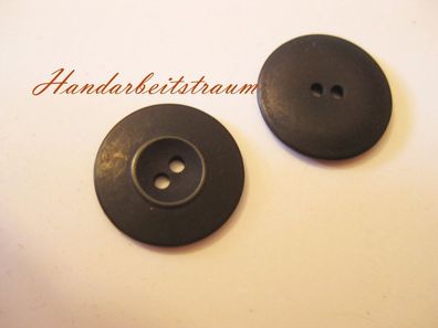 1 Kunststoffknopf Knöpfe schwarz 18x2mm 2 Loch a 1,5mm Nr 858