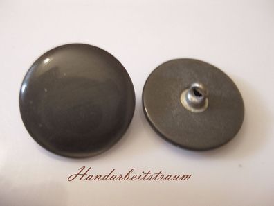 1 Kunststoffknopf Knöpfe grau 20x7mm Metallöse 3mm Nr 900