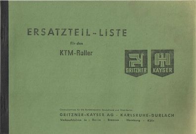 Ersatzteilliste KTM Roller ( Gritzner und Kayser ) DE Luxe DL - DLS