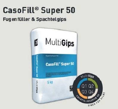 Trockenbau Spachtel Fugenfüller CasoFill Super 50 Haftspachtel (5 kg) Gipskarton