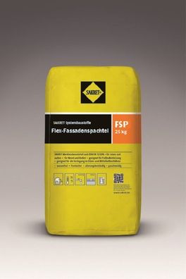 Sakret FSP Flex-Fassadenspachtel Fasern Dünnschicht Putz Altfassaden (25 kg)