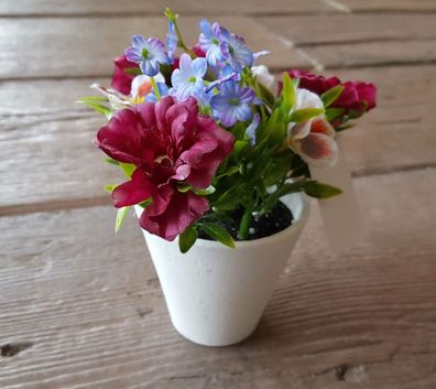 Blumenbouquet Blumenstrauß Frühlingsstrauß Kunstblume Anemone Stiefmütterchen