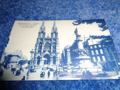 5236 / Ansichtskarte-Marseille-Eglise St. Vincent de Paul et le Monument des Mobiles