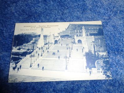 5239 / Ansichtskarte-Marseille-Escalier Monumental de la gare St. Charles