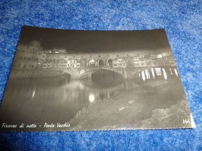 5262 / Ansichtskarte-Firenze di notte-Ponte Vecchio