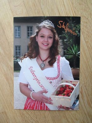 Meinbrexer Erdbeerprinzessin 2016-2018 Stefanie Sobireg - handsigniertes Autogramm!!!