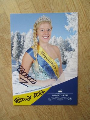 Eisprinzessin Adendorf 2016-2018 Rebecca Leip - handsigniertes Autogramm!!!