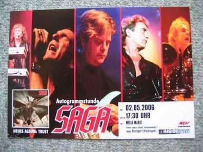 Saga - rarer Promo-Flyer Trust 2006, Autogrammstunde Stuttgart!!!