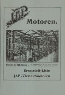 Ersatzteilliste JAP Viertaktmotoren, SV und OHV, für 175/ 200/250/300/ 350/ 500/ 600/