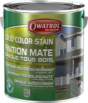 Solid Color Stain creme 1l Holz Farbe Holzfarbe Anstrich Schutz Wetterschutz
