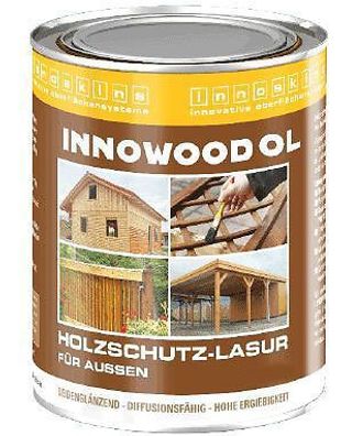 Innowood OL 0,75l 34,53€/ l teak Innoskins Universal Holzlasur Holz Schutz