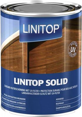 Linitop Solid Eiche dunkel 2,5l 22,76€/ l Holz Lasur Außenbereich Außen Holzlasur
