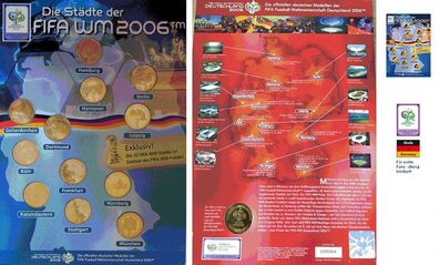 Medaillensammlung FIFA WM 2006 WM-Städte 12 Medaillen, NEU und Original-verpackt
