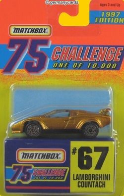 Spielzeugauto Matchbox 1997* Lamborghini Countach 75 Challenge