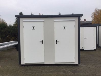 WC Container Toilettenbox Campingplatz-Toilette Gartentoilette Mod. KBC3X2 Doppel-WC