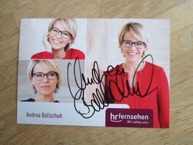 HR Fernsehmoderatorin Andrea Ballschuh - handsigniertes Autogramm!!!